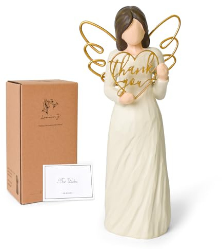 DUMING-IN Regalos de agradecimiento para mujeres, regalo de gratitud para profesores, el mejor regalo de agradecimiento para compañeros de trabajo, amigos, cuidadores, figuras de ángel esculpidas