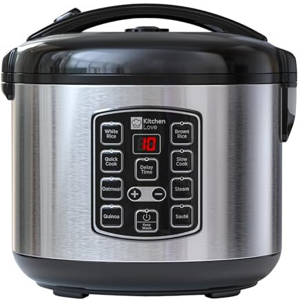 Reiskocher 1,2 L mit Dampfgarer & Warmhaltefunktion, Antihaft-Innenbehälter, Energiesparend & kompakt, Ideal für 2–4 Personen, Multifunktional für Reis, Quinoa, Gemüse & Haferbrei
