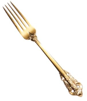VERDANVERSE Tenedor de Mesa de Acero Inoxidable 304 Clásico Dorado Tenedor para Servir Comida y Cena Utensilio de Cocina Occidental para Hogar Restaurante y Oficina Diseño Artístico y