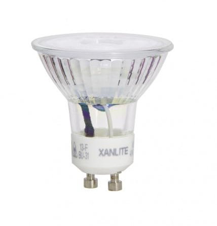 Xanlite Ampoule LED Spot GU10 Classique Culot GU10 - Angle d'éclairage 36° - 5,6W équivalant 50W 345 Lumens - Lumière Blanc Chaud - VG50S
