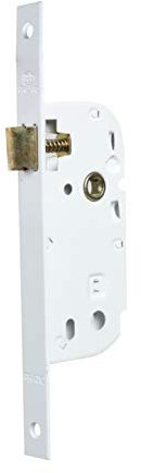 Bricard 2682 Serrure à encastrer axe 40 mm pour Porte de Salon, Cuisine, sans Clé, coloris Blanc