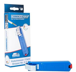 WEICON TOOLS Pelador de Cable No. C 4-28 | Rango de trabajo 4-28 mm Ø | Cuchilla de gancho con tapa protectora