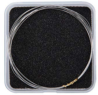 PandaHall Handwerk Draht für Schmuckherstellung, 925 Sterling Silber Runde Metallic Schnur Premium Weiche Silberdraht für DIY Schmuck Herstellung (2m/Set)