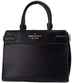 Kate Spade Staci Medium Satchel Crossgrain Leather Black