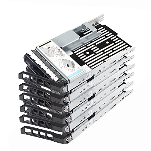 Heretom 6-Pack - 3.5 inch Hard Drive Caddy Sled with 2.5 inch HDD Adapter - Compatible for Dell PowerEdge Servers 11.-13. Gen - Mounting Screws Included