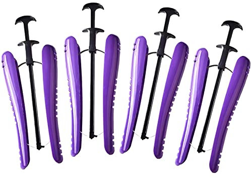 HILLHOME Lot de 4 bottes à tige d'arbre pour bottes hautes hautes à ressort réglables Excellent soutien Forme inserts pour chaussures homme et femme Violet