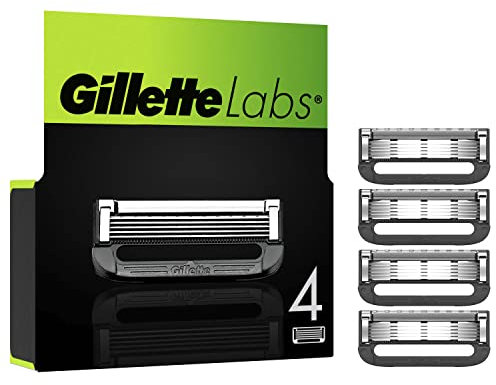 GilletteLabs Avec Barre Exfoliante,De Gillette, Recharge De Lames De Rasoir, 4 Recharges