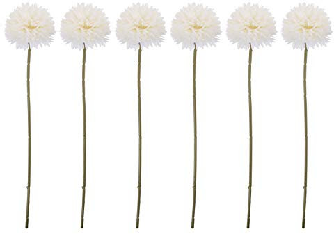 ORFOFE 6 Stück Home Decoration Blumen Simulation Löwenzahn Blume Künstliche Pflanze Stiele Grün Dekor Künstliche Blumen Blumenstrauß Fake Hyazinthe Fensterrahmen Hochzeit Weiß Kunststoff Mutter
