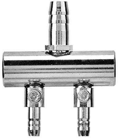 lyrlody Edelstahl Verteiler für Aquarien 2-Loch Trennkopf mit Anschlüssen für Aquariumschläuche – Langlebig Korrosionsbeständig Einfache Installation