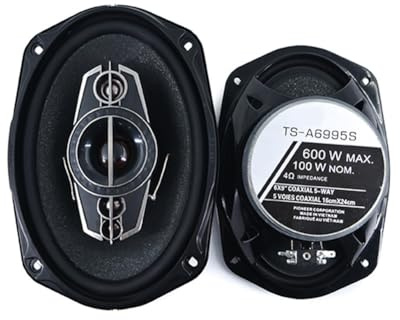 Altavoces coaxiales de coche de 1000 W, 12 V, 5 vías, altavoz de alta fidelidad de rango completo, instalación sin pérdidas, 6 x 9 pulgadas, 2 unidades