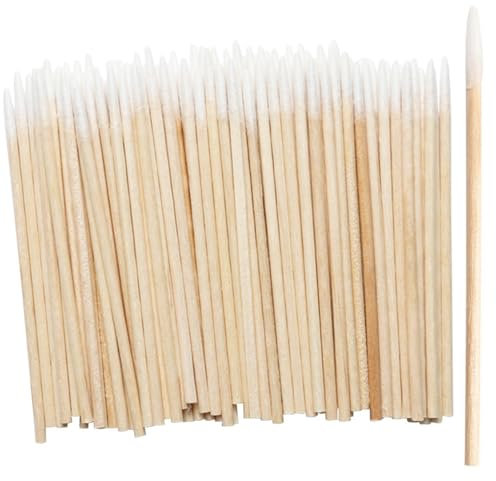 300 Pièces Coton-Tige avec Manche en Bois Fournitures Permanentes de Tatouage Applicateur à Pointe Cotons-tiges Maquillage Assistant Cosmétique Bâtons pour Tatouage des Sourcils Maquillage Bâtons de C