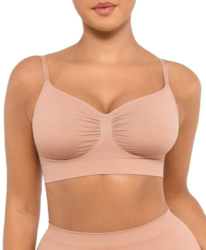 FeelinGirl Bralettes for Women No Underwire Seamless Everyday Bras | Full Coverage Bralette Comfort Non Padded Adjustable Straps with Support Bras