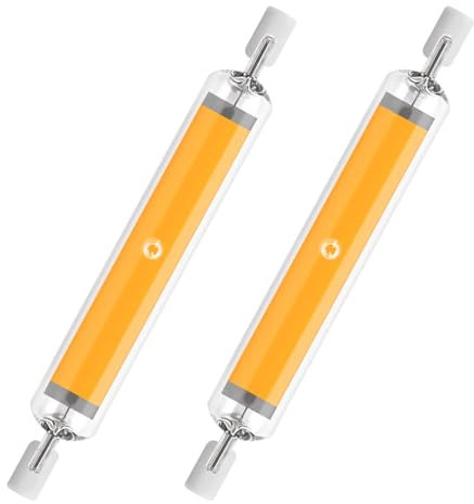 Aseoacc Lampadina LED R7S 118mm Dimmerabile, 20W Lampadine led r7s 118mm, Sostituzione Diretta per Alogeni 200W,30000h Durata, 360 Gradi, AC 220V-240V, 2000LM (Bianco caldo, 2 Pack)