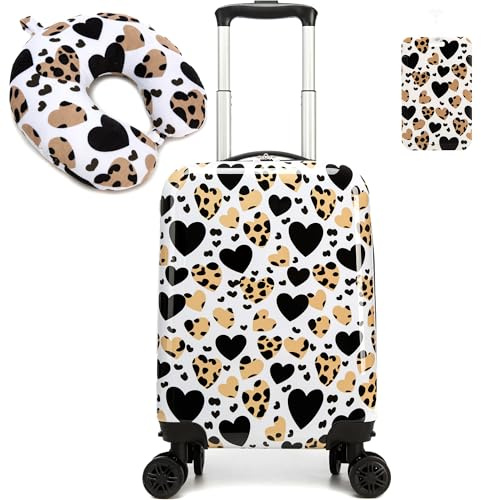 HTgroce Valigia per Bambina EasyJet Set 2 Pezzi Trolley Bagaglio a mano 4 Ruote