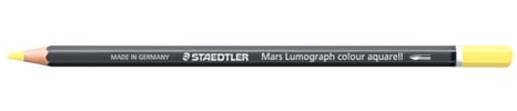 STAEDTLER Lápiz acuarelable Amarillo pastel – Lápiz artístico soluble en agua con diseño hexagonal – Mina de 3,6 mm, alta intensidad de color y resistencia a la luz – ideal para pintura acuarelada