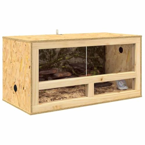 vidaXL Terrario Marrón 80 x 40 x 40 cm OSB