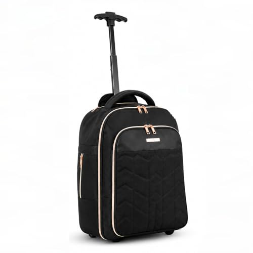 Bordlite 2-in-1 Backpack + Holdall on Wheels 50x38x25cm - 47L, Overhead Cabin Bag for British Airways, Jet2 & More – Travel Rucksack with Straps, Trolley Handle & Lightweight Holdall Design