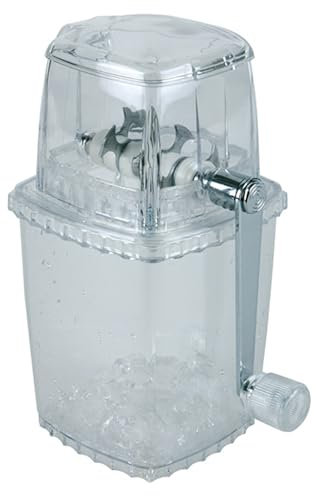 APS 36017 Eiszerkleinerer, hochwertiger Ice Crusher, transparent mit Edelstahl-Messern, robust und langlebig zur Herstellung von Crushed Ice