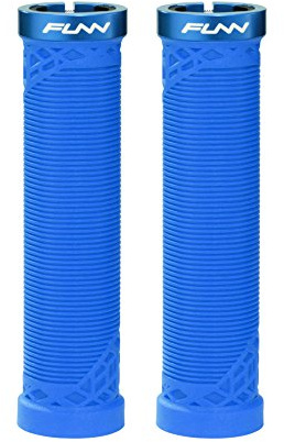 Funn Hilt Poignées de Guidon VTT avec système de Verrouillage Simple, légères et ergonomiques, avec Un diamètre intérieur de 22 mm, poignées de Guidon de vélo Uniques avec Motif (Bleu)