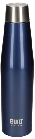 Built Perfect Seal Leakproof Insulated Water Bottle, Stainless Steel, 540 ml, Navy