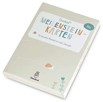 Ehrenkind® Meilensteinkarten Baby inkl. Aufbewahrungsbox | Unisex Baby Geschenk Junge & Mädchen | Made in Germany