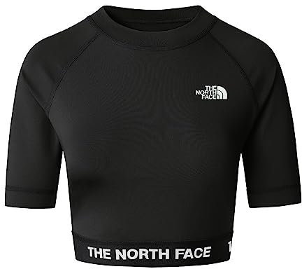 THE NORTH FACE Women's Crop Logsleeve T-Shirt, TNF Black, S