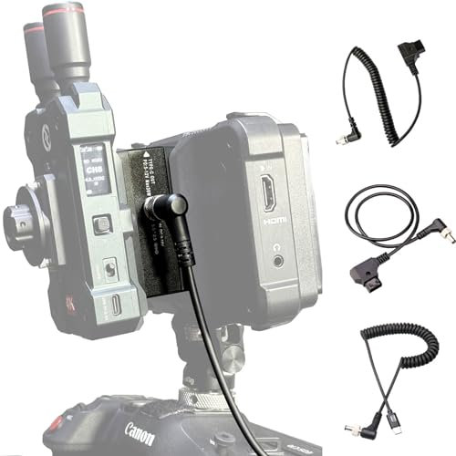 DF DIGITALFOTO DTap NPF Dummy-Batterie Doppelseitig, Akku-Netzteil für Atomos Shinobi/Ninja/Smallhd Focus7, Ersatz für Sony NP-F550/F570/F770/F970, 3-Wege-Ausgang, 3 Abnehmbare Kabel