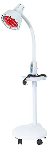 GAOUSD 275 W infraröd värmelampa, infraröd terapilampa, justerbar temperatur, timerfunktion, justerbar höjd med display och 360° roterande hjul, för skönhetssalong, hem