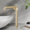 EMKE Wasserhahn Bad Champagnergold, 332 x 220 x 76 mm, Messing, Keramikkartusche, Badarmatur, Wasserhahn mit Luftsprudler, Waschtischarmatur, Mischbatterie Waschbecken-Armatur einfache Installation