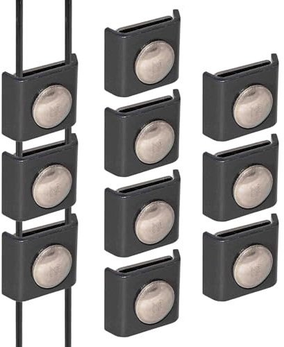 Asta di collegamento per recinzione, 10 clip di giunzione, in metallo compatto senza cuciture, connettori a griglia per installazione robusta di recinzione, giardino, fattoria, aree