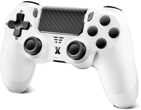 Suoxiom Wireless Controller für PS-4,Game Controller Kompatibel mit PS-4/Slim/Pro,Bluetooth Gamepad Joystick mit Dual Vibration/Touch Panel,6-Achsen Gyro Sensor, Schwarz