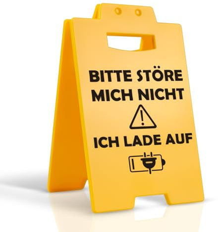 Anruzon BITTE STÖRE MICH NICHT ICH LADE AUF - Schild - lustig Geburtstagsgeschenk Büro Mitbringsel Gaggeschenk - Chef Boss Vorgesetzer Arbeitskollege Mitarbeiter Kollege Freunde Humor Party Geschenk