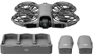 DJI Neo 2 Fly More Combo (nur Drohne), Start und Landung auf der Handfläche, Gestensteuerung, ActiveTrack, Omnidirektionale Hinderniserkennung, Drohne für Einsteiger, 3 Akkus