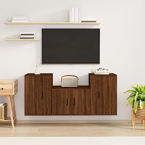 Générique Ensemble de Meubles TV 3 pcs Chêne Marron Bois d'ingénierie,Meubles, Meubles TV,3188501