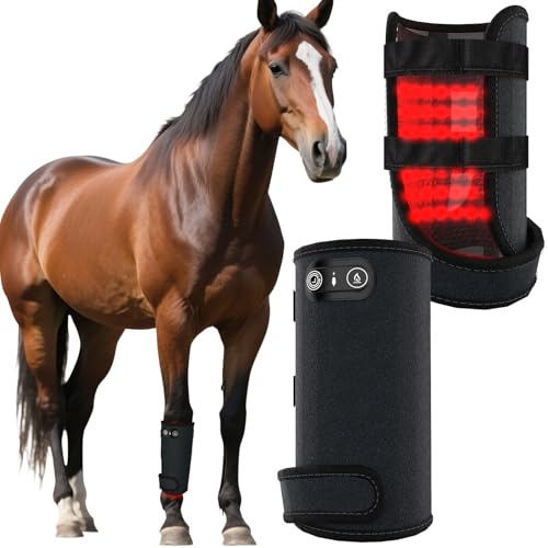 iKeener Red Light Therapy for Horses Leg, 105 LEDs Portable Cordless LED Light Therapy Horse Leg Supprt Boots, for Equine Performance Recovery, 15/30/45 Min Timer