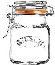 Kilner 24 Pack 70 ml Mini Spice Herb Clip Top Jam Jars (Pack of 24), SPA27843
