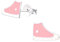 Laimons Pendientes infantiles para niña, joyas para niños, zapatillas, zapatillas, color rosa y blanco brillante, estrella de plata de ley 925, Plata, Sin piedra preciosa