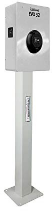 Standfuß Wallbox EVO Serie weiß für Elektrofahrzeug Hybrid EV Stele Standsäule