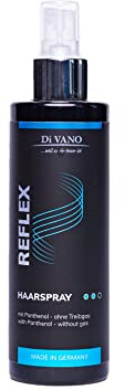 Reflective styling spray for normal hold, elasticity and care, without propellant gas, with UV filter