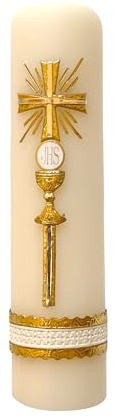 Custody Cross Candle Prayer Mass Jesus Cirio Handmade Vela Custodia