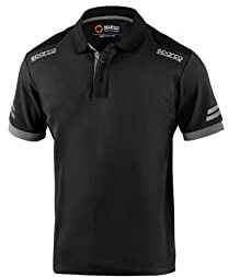 Sparco Polo da Lavoro Tecnica da Uomo Traspirante Estiva. Maglia piqué con Spalline rinforzate, Alta visibilità. Modello Toledo. Taglia L