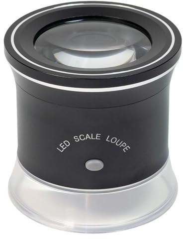 UV/LED-Aufsetzlupe, Vergrößerung 30x, mit wiederaufladbarem Akku