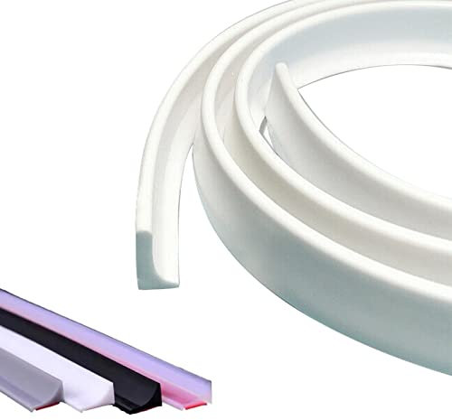 Protection pour Porte de douche autocollante - 1M Barrière de Douche Silicone- Barre Douche, Seuil de Douche Anti Débordement - Protection contre les inondations, Joint de sol pour évier de cuisine