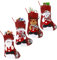 4PCS Medias navideñas para llenar, Juego de Medias de Papá Noel, Bolsa de Regalo de Medias navideñas, Calcetines para Botas de Papá Noel, Juego de Medias navideñas, Calcetines para árboles de Navidad