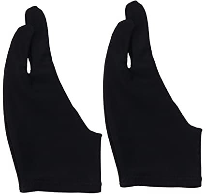 SEWOART 2stücke Zweifinger-malhandschuhe Schwarz Für Künstler Zeichenhandschuhe Aus Spandex Skizzenhandschuhe Mit Hoher Tragekomfort Und Atmungsaktivität Schützen Tablet-oberfläche