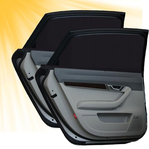 NOYVYDS Pare Soleil Voiture Bébé, 2 Pièces Chaussette Voiture Soleil pour Protection Solaire Enfants et Animaux,Bloquer Les Rayons UV Anti Moustiquaire, Taille Universelle pour Plupart des Voitures