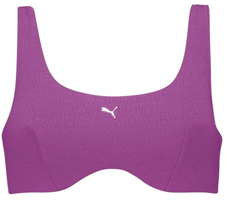 Puma Jaquard Scoop, Parte Superior del Bikini De Las Mujeres, Purple,