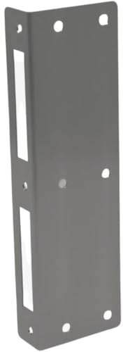 Tôle de fermeture en acier inoxydable pour portes d'entrée, portes de chambre et portes intérieures : acier inoxydable K320 poli, montage facile sans perçage, utilisable à gauche et à droite. Kit avec