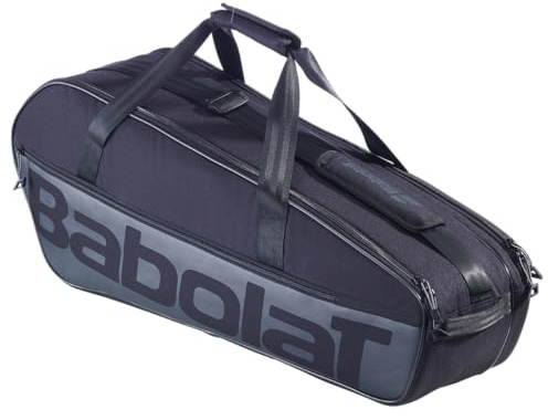 Babolat, Bolsa de Deporte Modelo Cross Court, 40 litros, Negro, 2 Compartimentos Principales, Bolsillos para Accesorios, Transporte Trasero, Material Ultra Resistente y Repelente para 6 Raquetas
