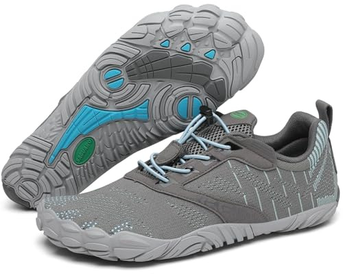 SAGUARO Barefoot Trail Sneakers Herr Scarpins Dam Minimalistiska Vattenskor Sneakers, Dimmig grå, 45 EU